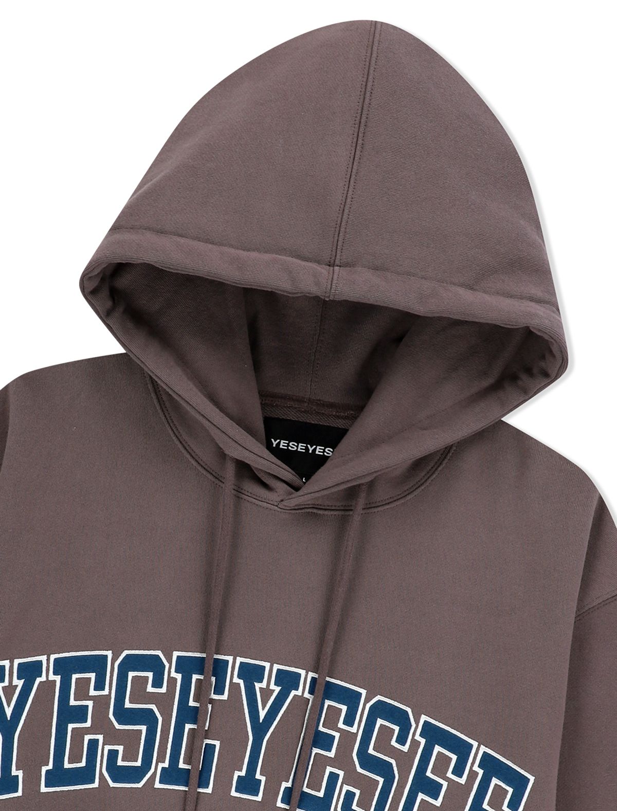 예스아이씨(YESEYESEE) Arch Logo Hoodie Cocoa