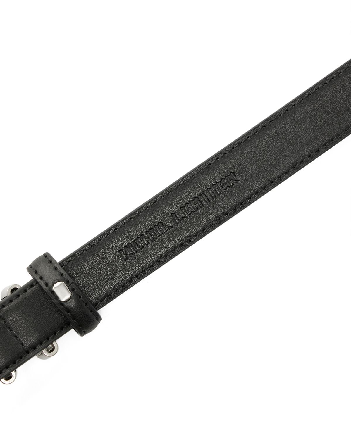 기철(KICHUL) 2 Line buckle western leather belt (black)