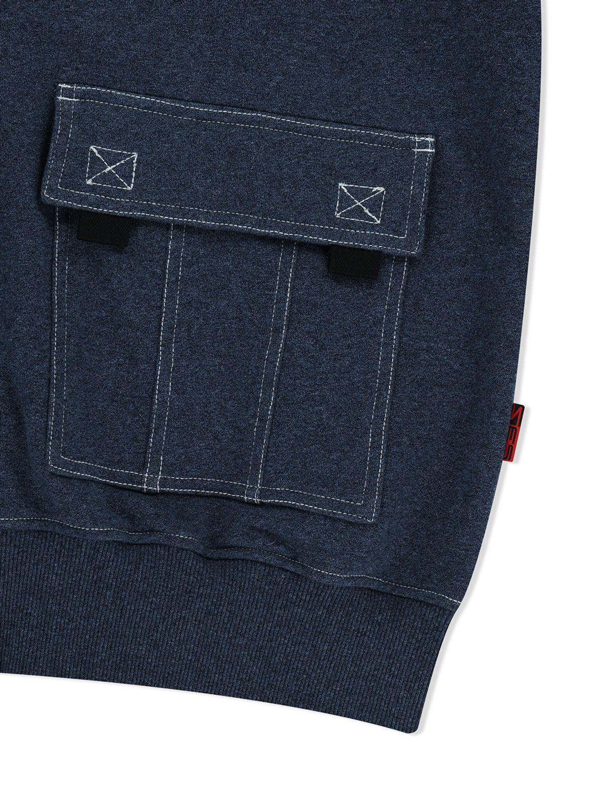 예스아이씨(YESEYESEE) Y.E.S Stitch Pocket Zip up Hoodie Navy