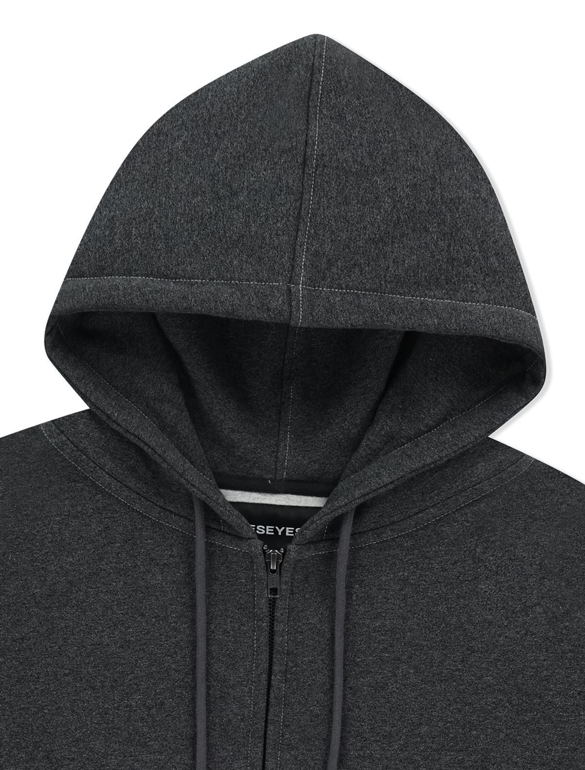 예스아이씨(YESEYESEE) Y.E.S Stitch Pocket Zip up Hoodie Charcoal