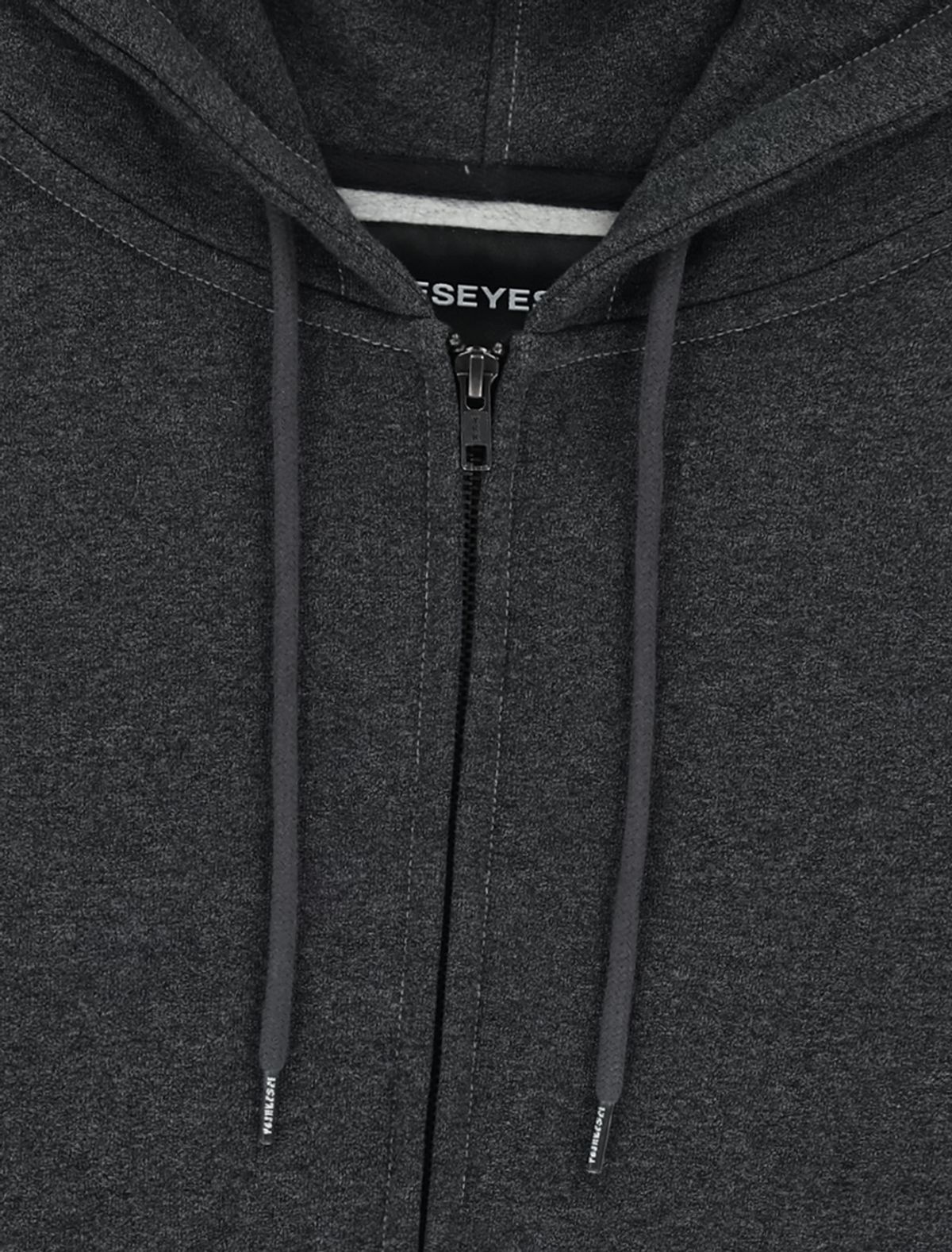 예스아이씨(YESEYESEE) Y.E.S Stitch Pocket Zip up Hoodie Charcoal