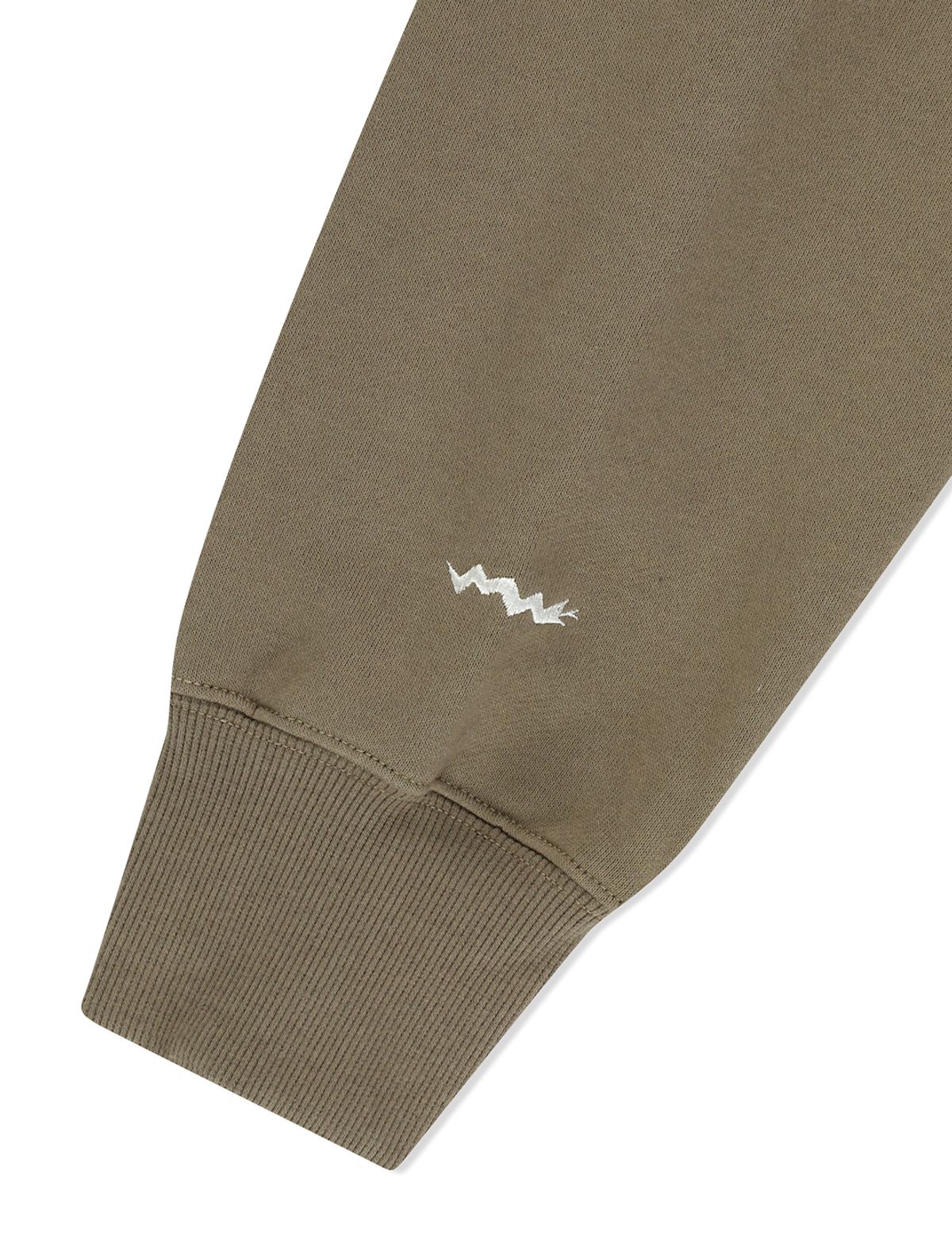 예스아이씨(YESEYESEE) Y.E.S Snail Logo Zip-up Hoodie Khaki