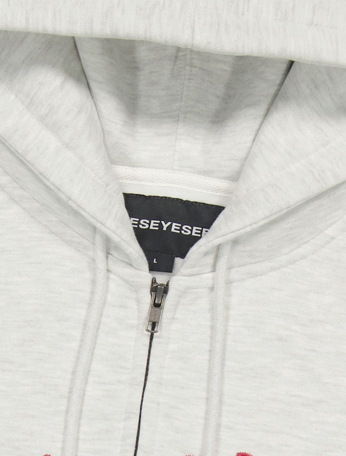 예스아이씨(YESEYESEE) [25FW] Y.E.S Snail Logo Zip-up Hoodie Light Grey