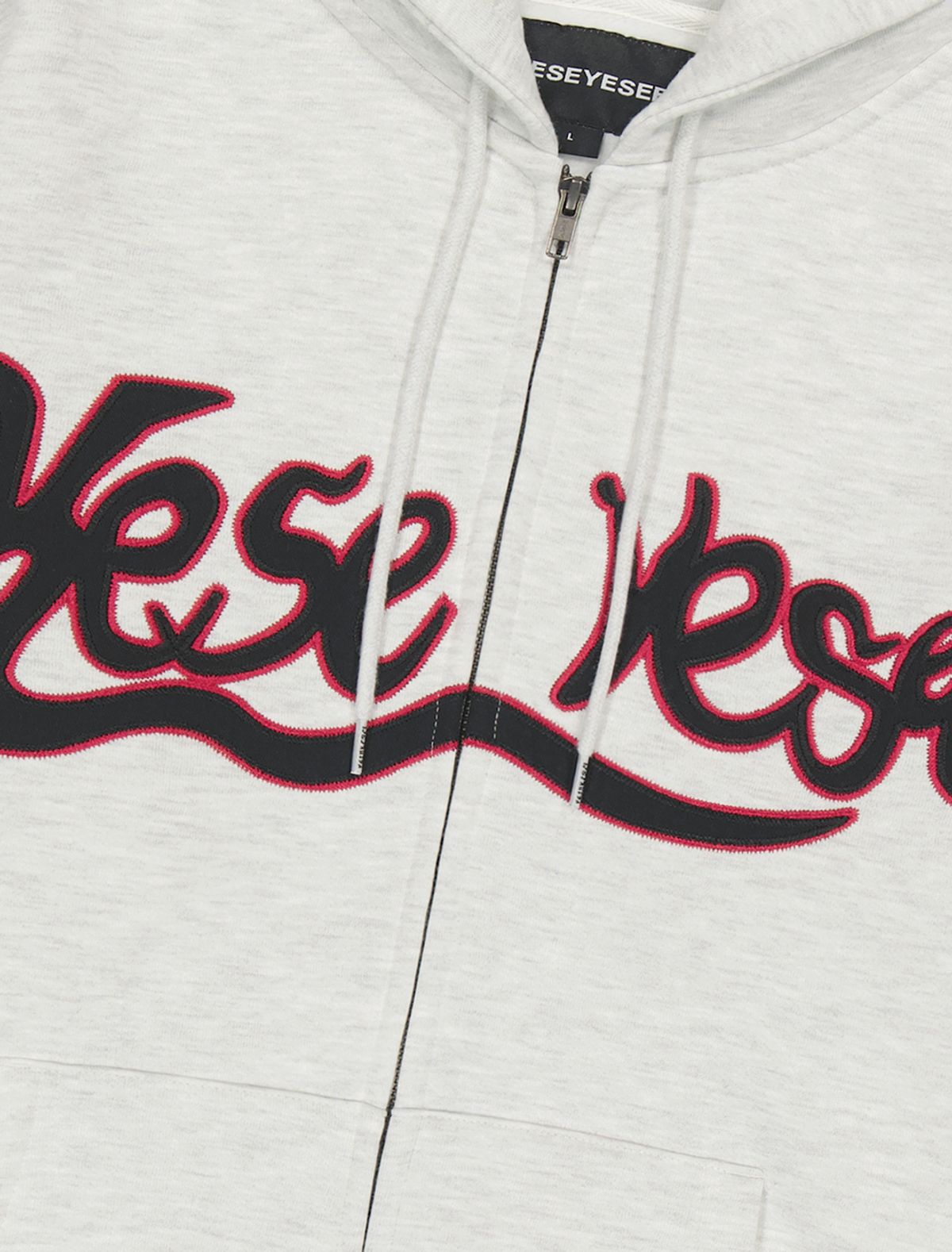 예스아이씨(YESEYESEE) [25FW] Y.E.S Snail Logo Zip-up Hoodie Light Grey