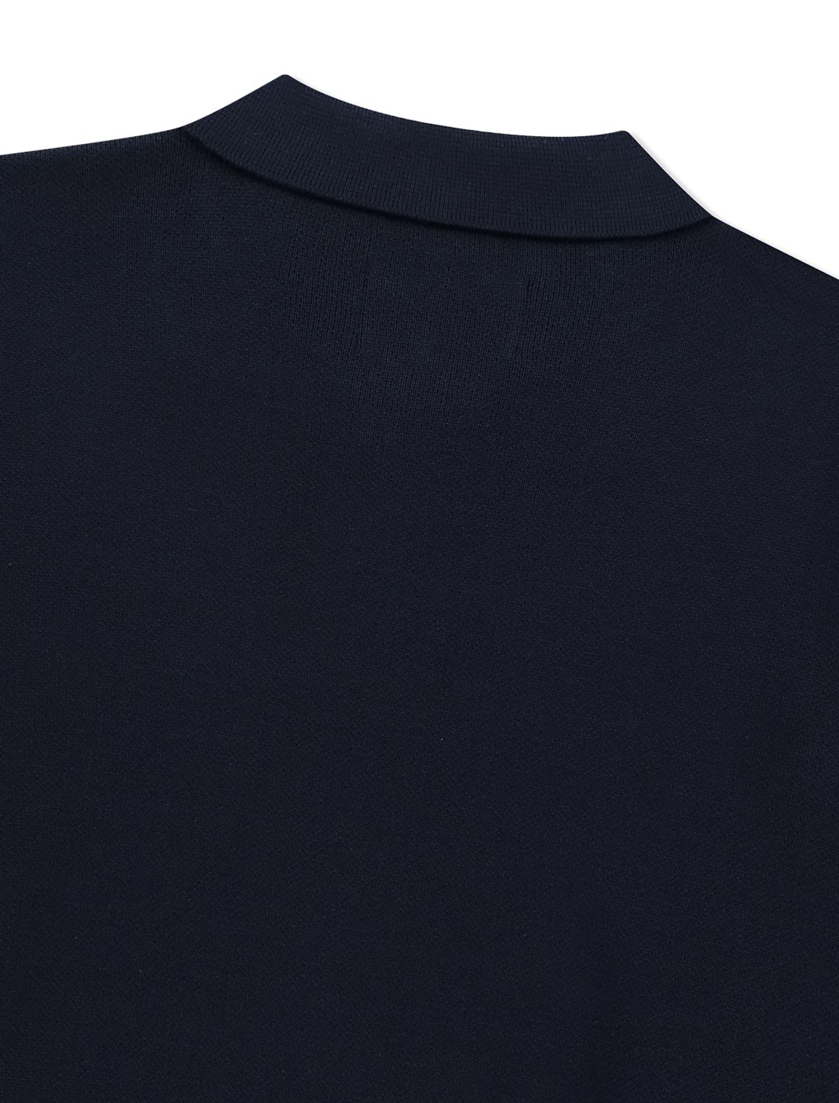 예스아이씨(YESEYESEE) Knit Zip Up Polo Cardigan Navy