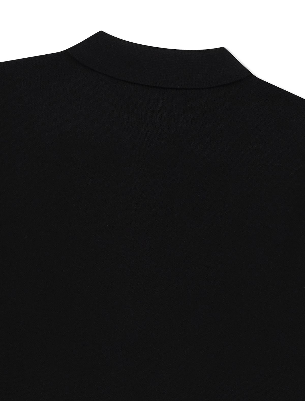 예스아이씨(YESEYESEE) Knit Zip Up Polo Cardigan Black