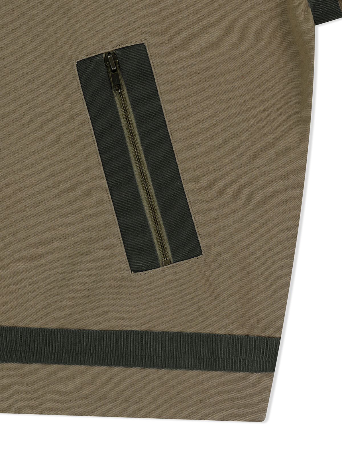예스아이씨(YESEYESEE) Tape Detail Canvas Jacket Khaki