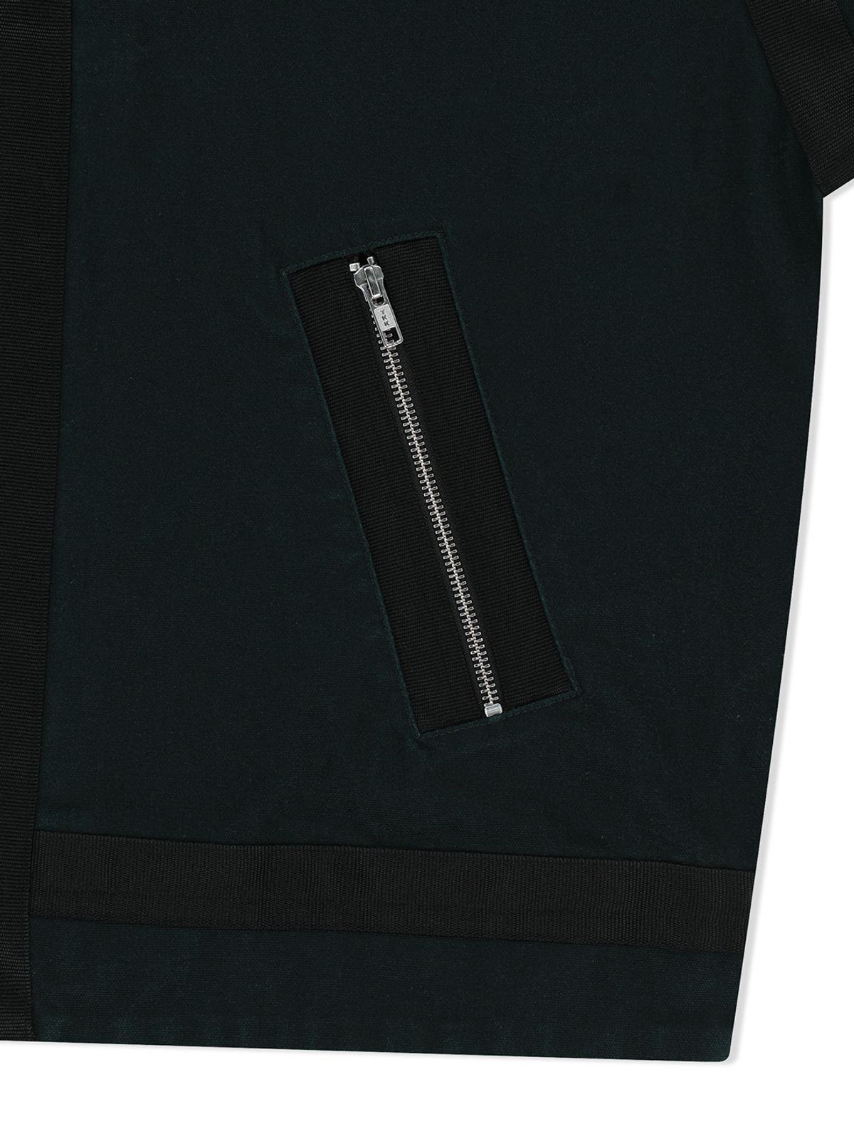 예스아이씨(YESEYESEE) Tape Detail Canvas Jacket Black