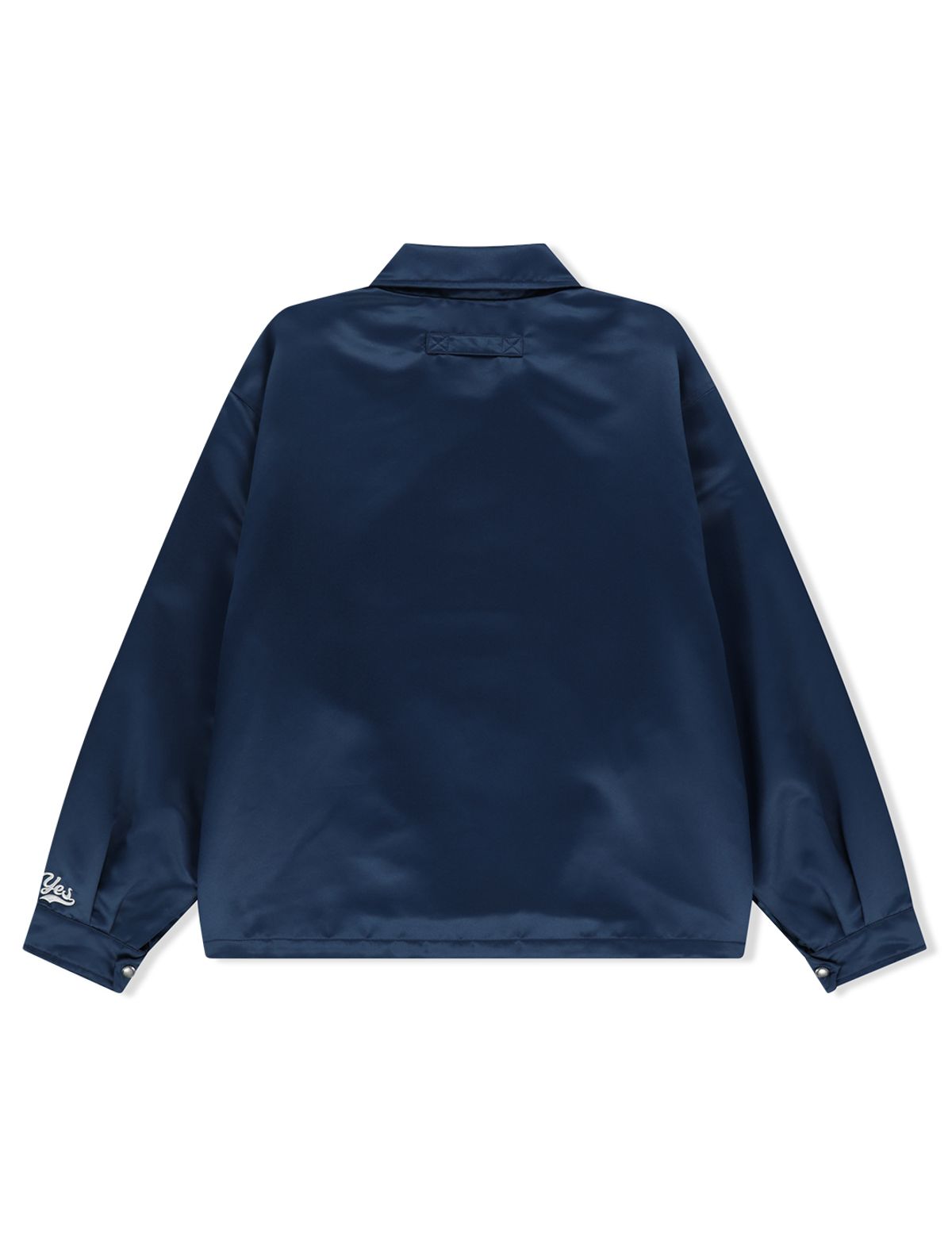 예스아이씨(YESEYESEE) Chain Stitch Logo Coach Jacket Navy
