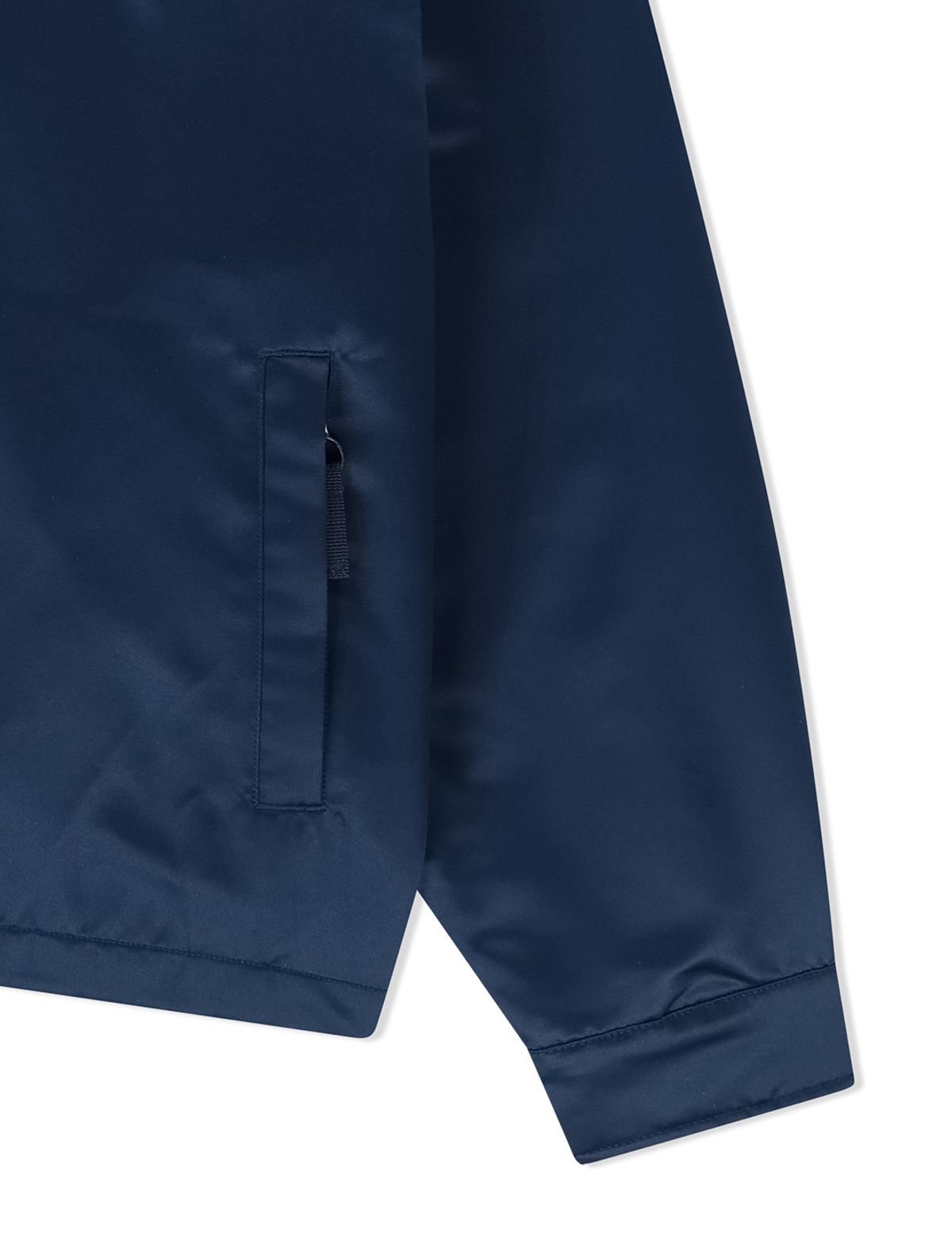 예스아이씨(YESEYESEE) Chain Stitch Logo Coach Jacket Navy