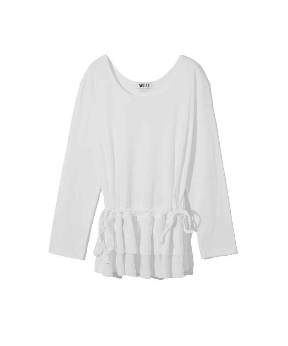 렌세(RENSE) Frill Layered Long Sleeve White