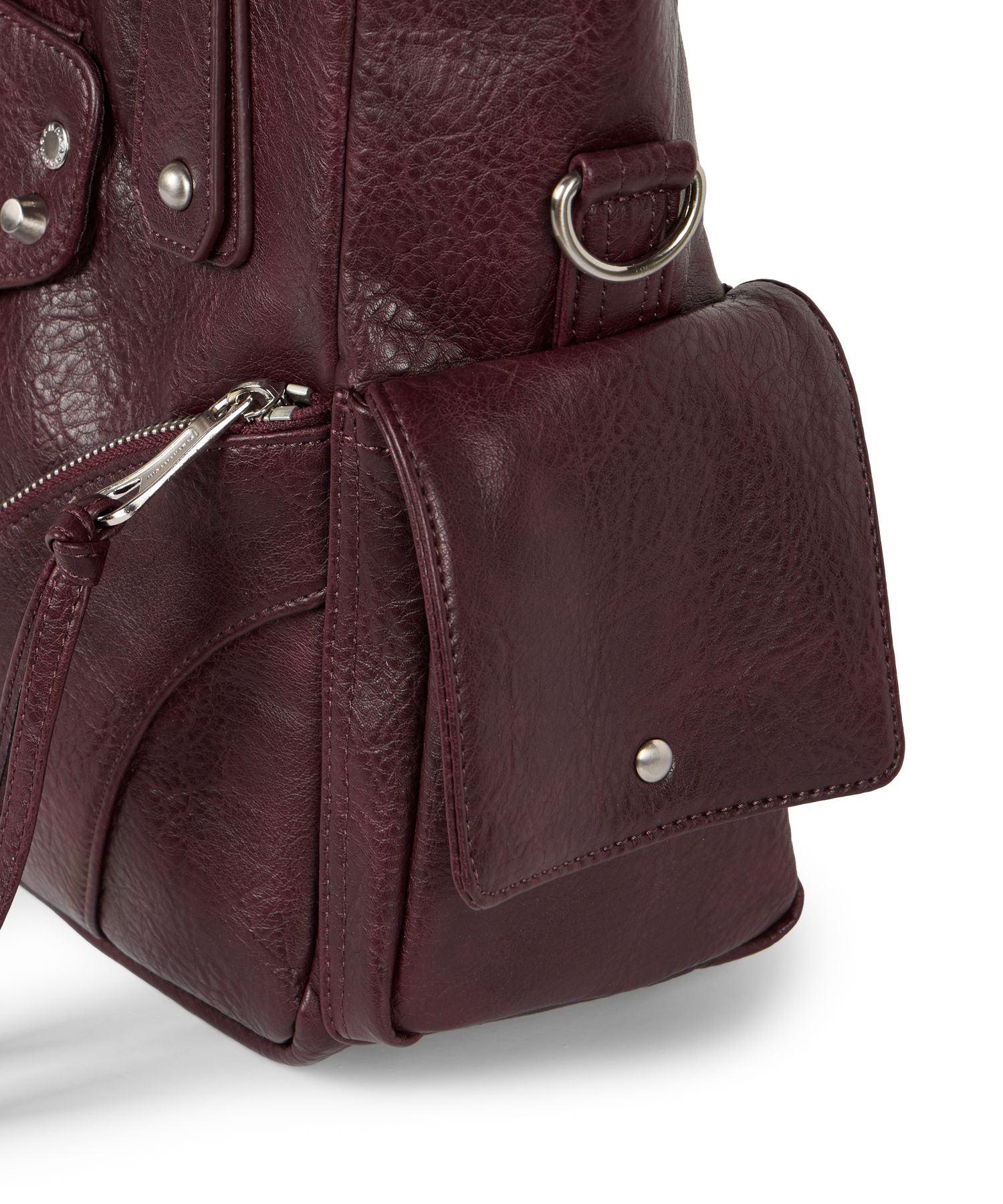 MUSINSA | IUGAMAKARAS Studded Leather Shoulder Bag (Burgundy)