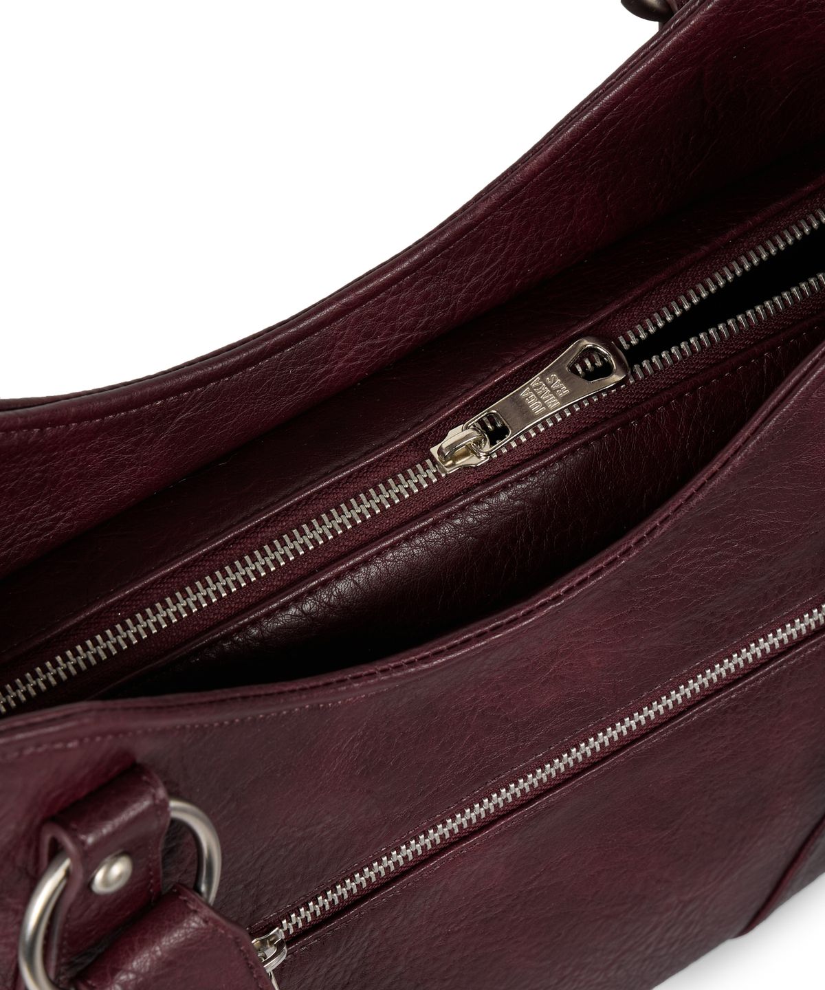 이우가마카라스(IUGAMAKARAS) Studded Leather Shoulder Bag (Burgundy)