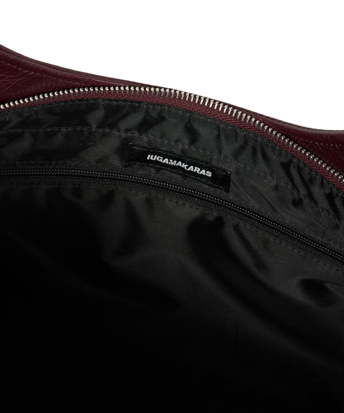 이우가마카라스(IUGAMAKARAS) Studded Leather Shoulder Bag (Burgundy)