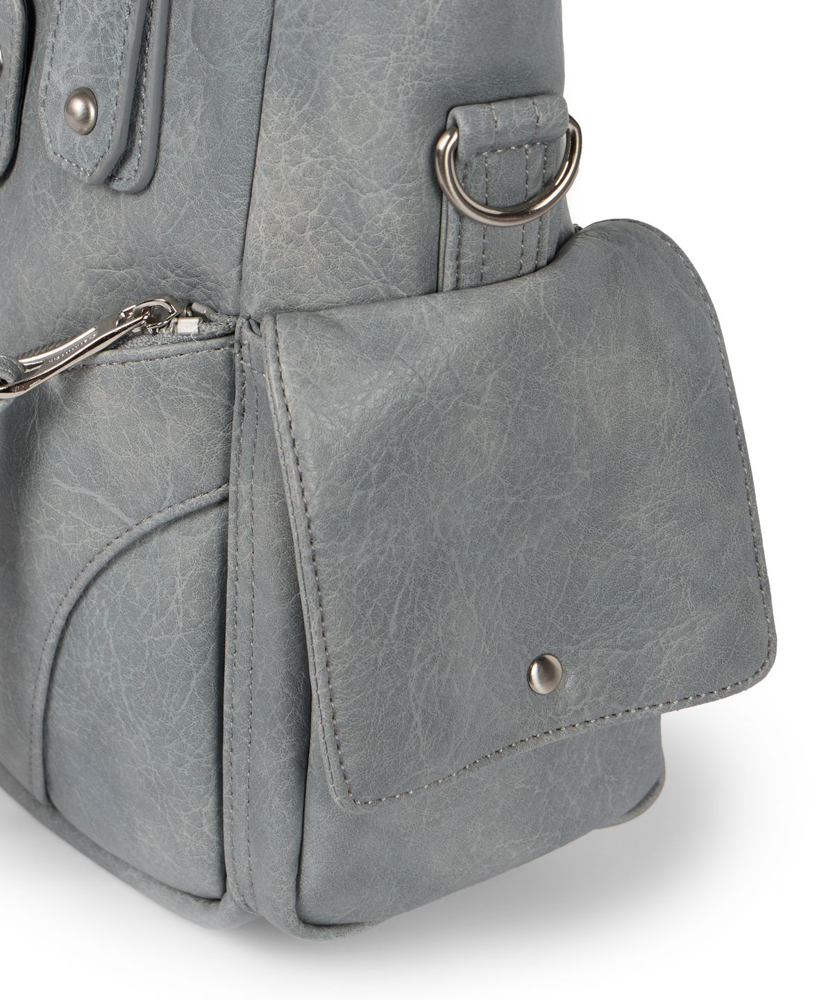 이우가마카라스(IUGAMAKARAS) Studded Leather Shoulder Bag (Sky Blue)