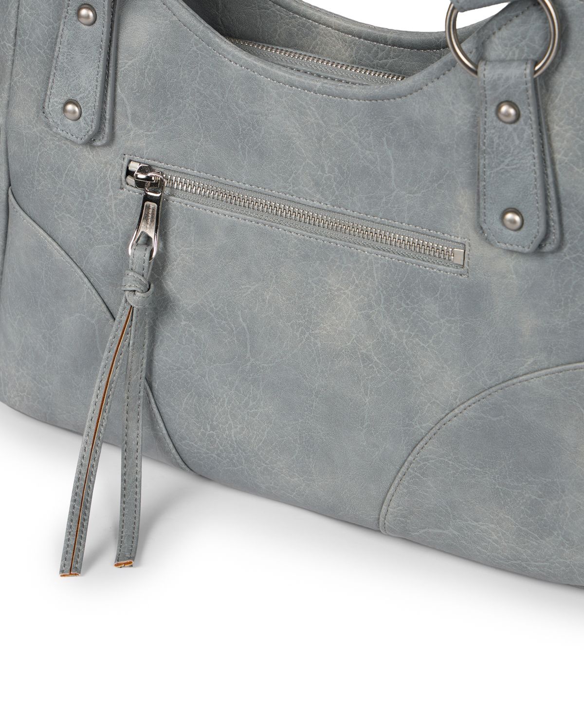 이우가마카라스(IUGAMAKARAS) Studded Leather Shoulder Bag (Sky Blue)