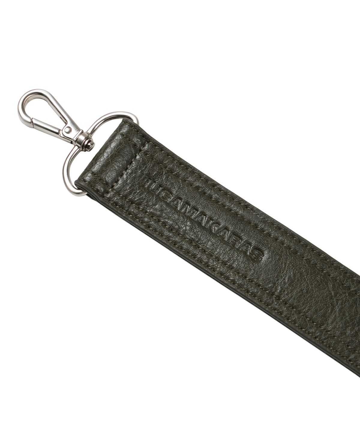 이우가마카라스(IUGAMAKARAS) Studded Leather Shoulder Bag (Khaki)