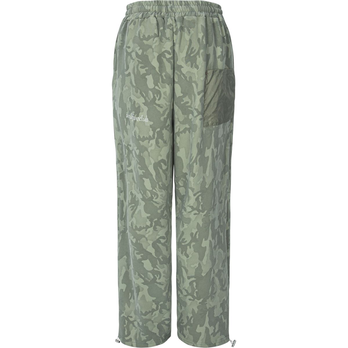 엔드파이브클럽(ANDFIVECLUB) rivet over-sweatpants [greencamo]