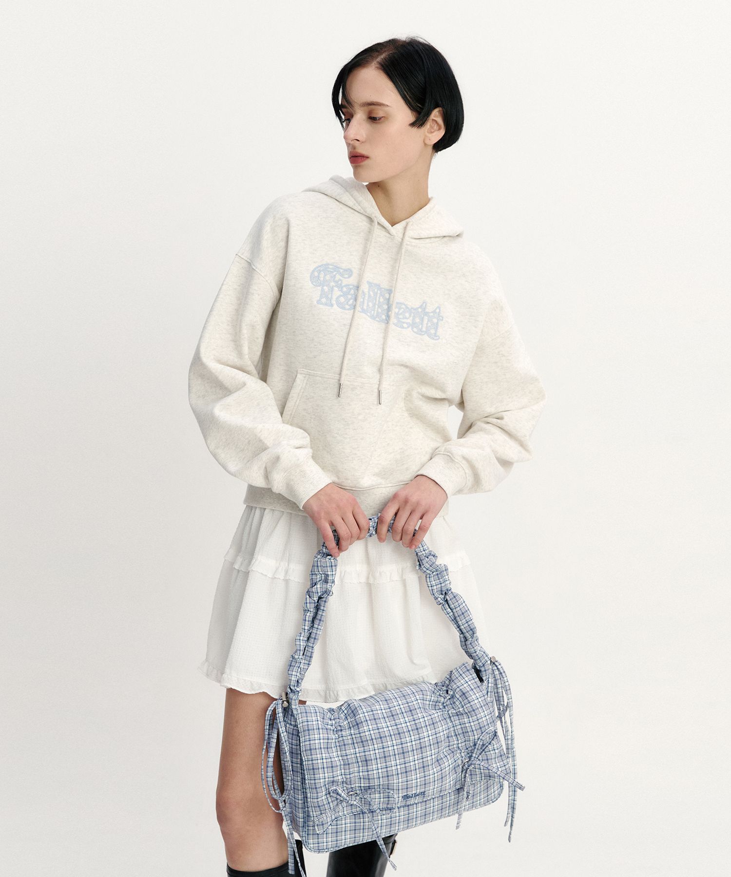 【完売品】musubore shirring ribbon PT MUSINSA | FALLETT Double Ribbon Shirring Back Blue