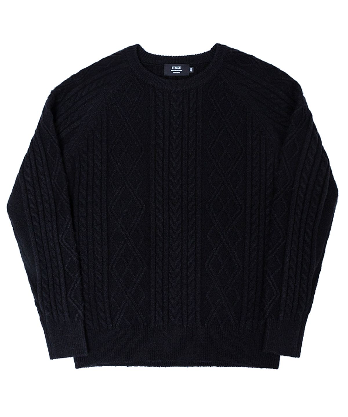 스트라이크(STRIKE) 로프 스티치 니트 스웨터 Rope Stitch Knit Sweater (3 Colors)