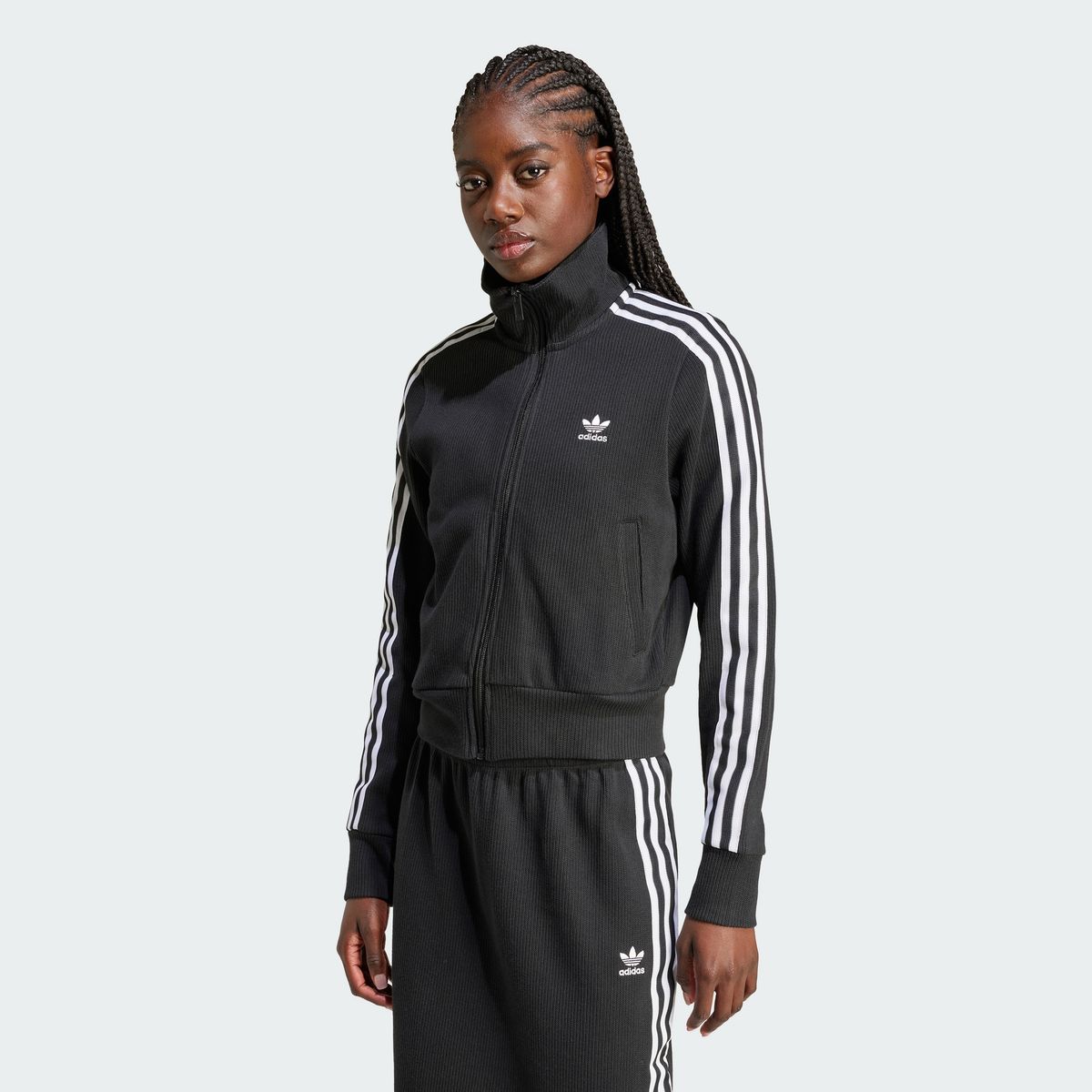 아디다스(ADIDAS) 파이어버드 니트 탑 - 블랙 / IY7278