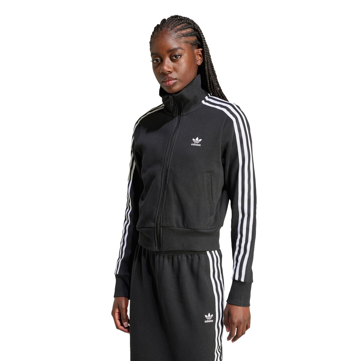 아디다스(ADIDAS) 파이어버드 니트 탑 - 블랙 / IY7278