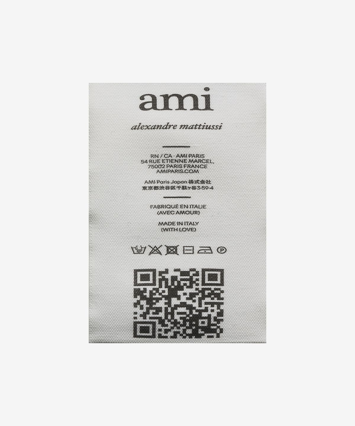 아미(AMI) 빅하트 인타르시아 로고 울 니트 - 헤더 그레이 / BFUKS006018084