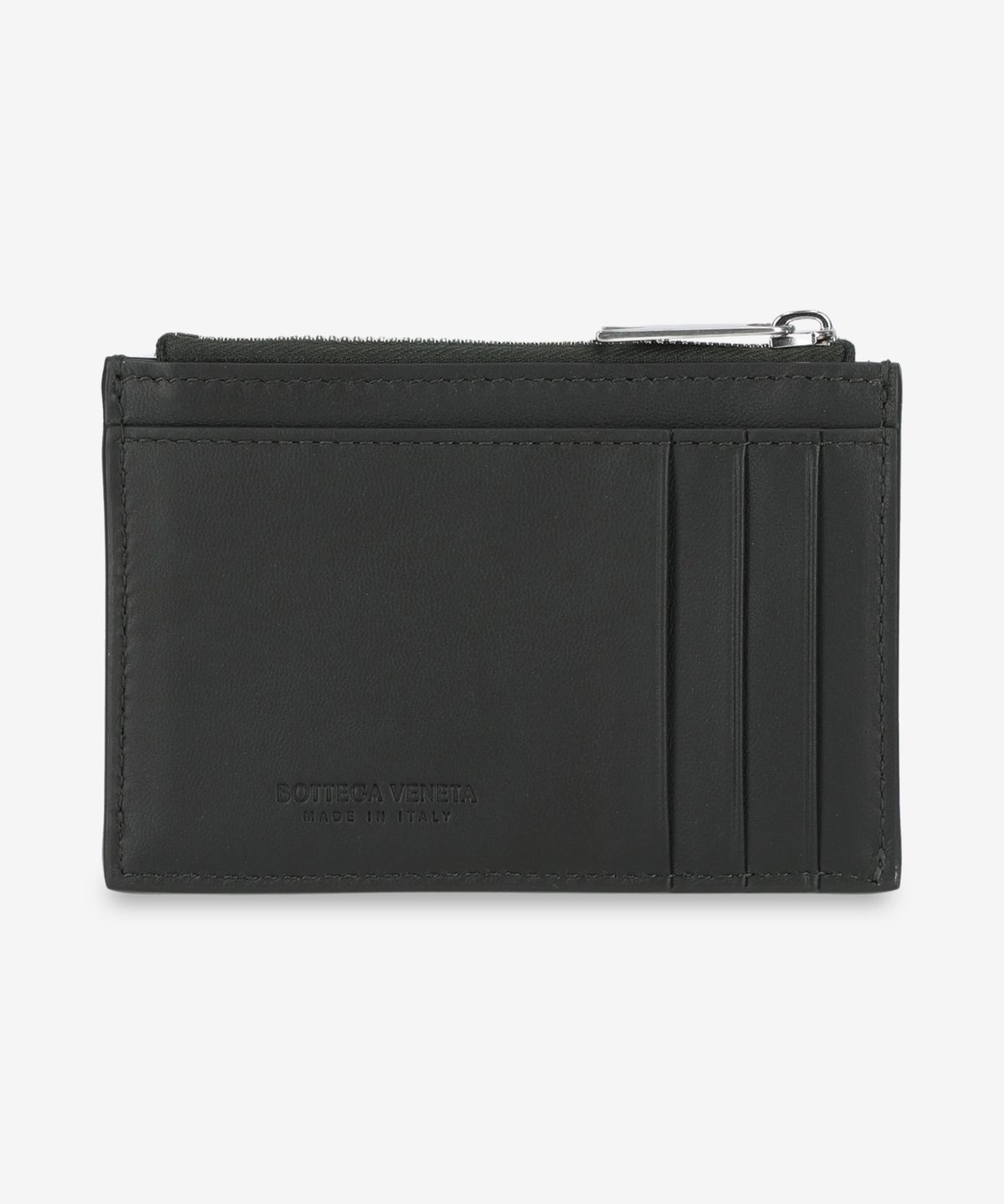 보테가베네타(BOTTEGA VENETA) 인트레치아토 사선형 지퍼 카드 홀더 - 다크그린 / 818107V57M23009