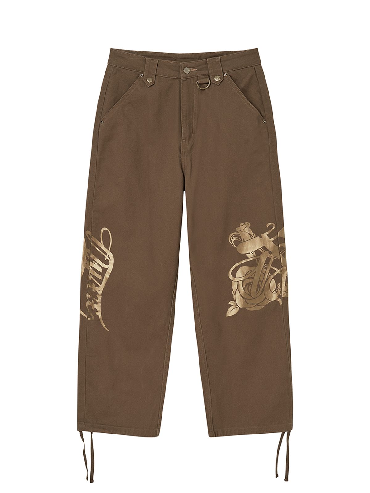 엔와이엑스엑스(NYXX) EMBLEM PRINTING COTTON PANTS BROWN