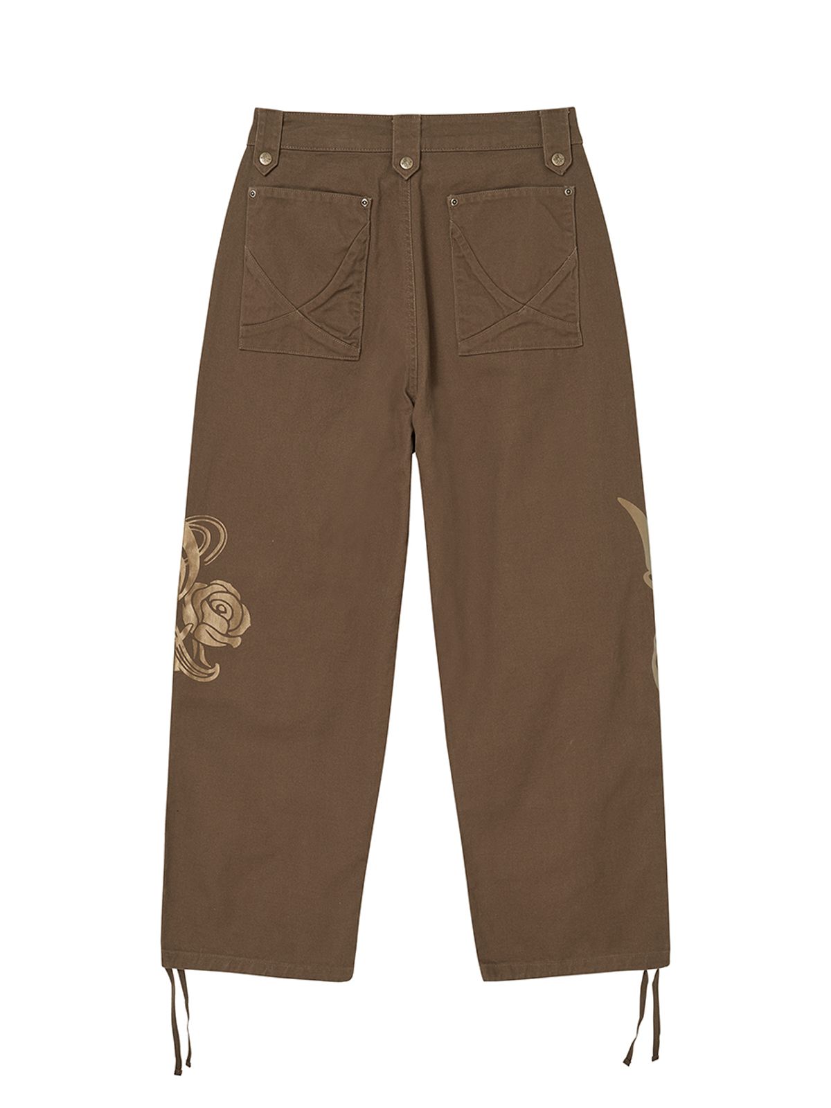 엔와이엑스엑스(NYXX) EMBLEM PRINTING COTTON PANTS BROWN