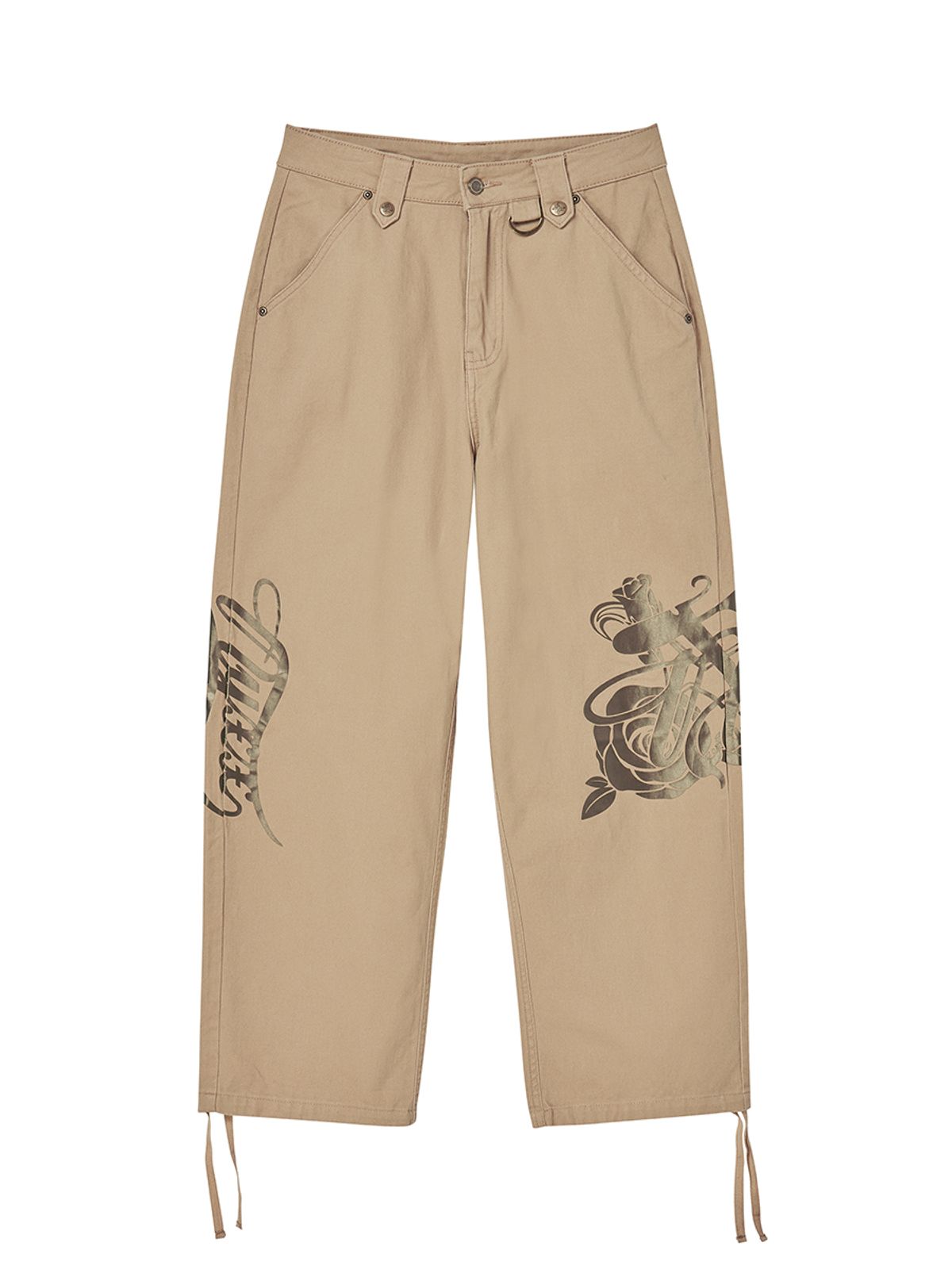 엔와이엑스엑스(NYXX) EMBLEM PRINTING COTTON PANTS BEIGE