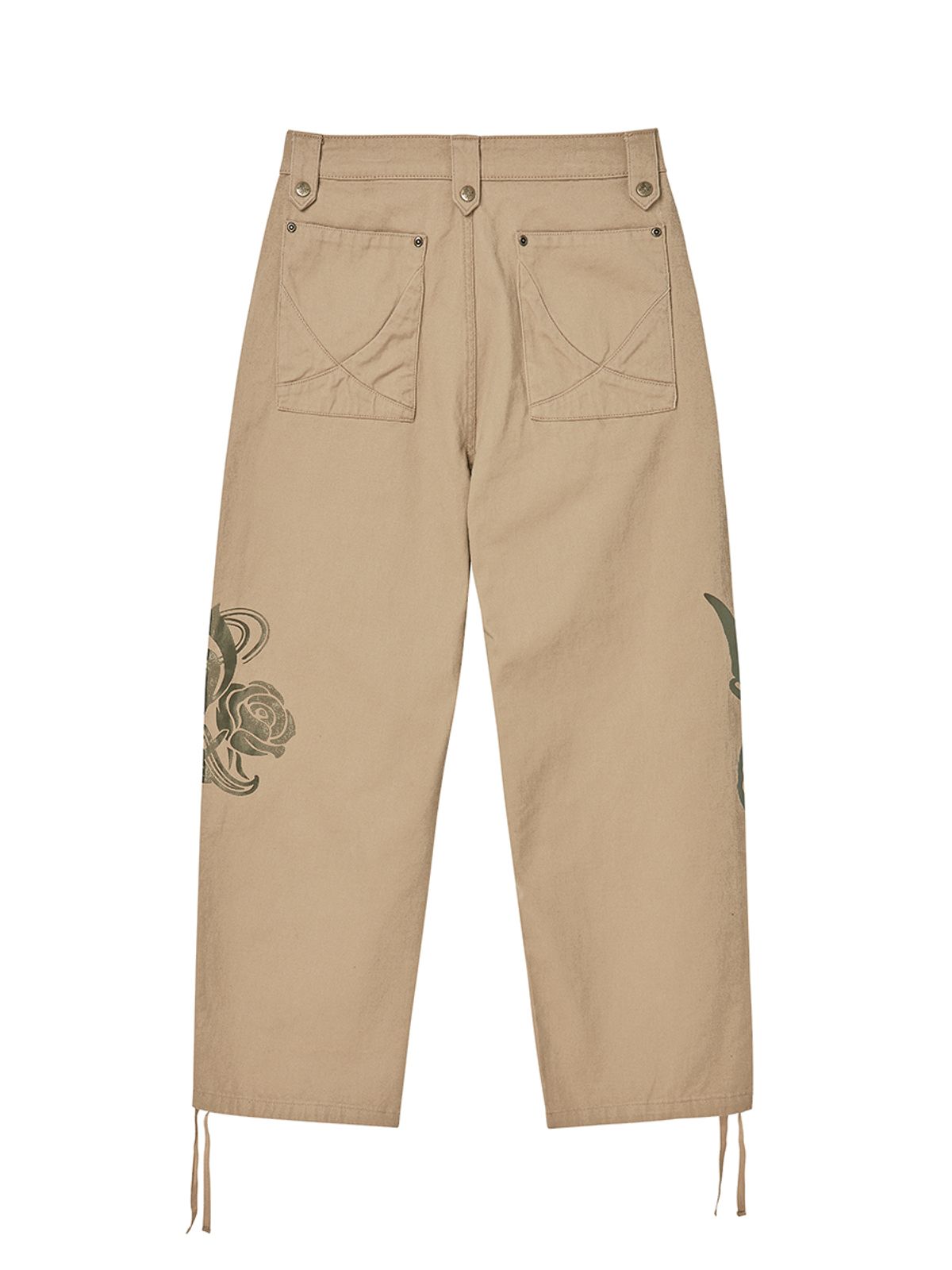 엔와이엑스엑스(NYXX) EMBLEM PRINTING COTTON PANTS BEIGE