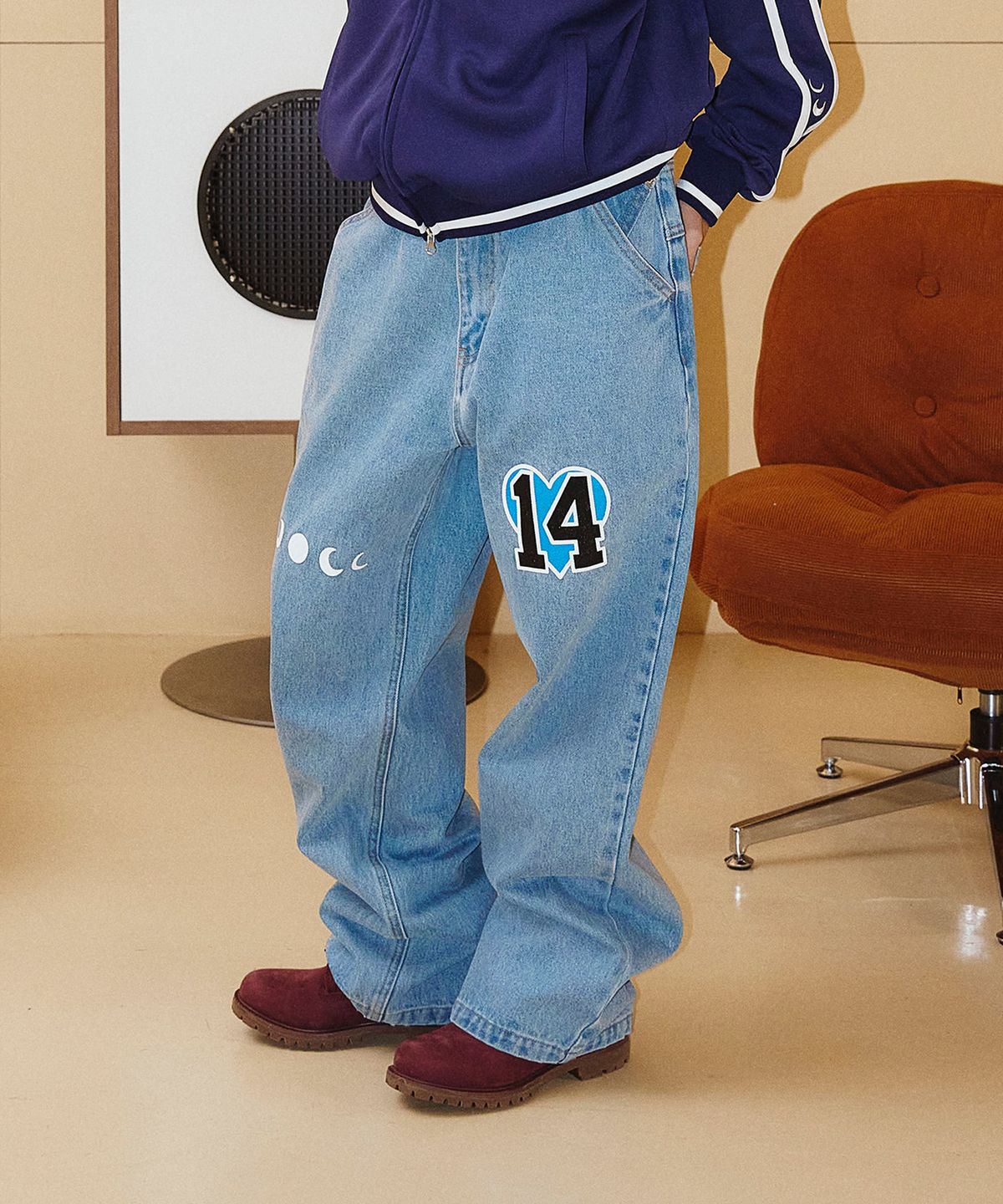 엔와이엑스엑스(NYXX) HEART 14 DENIM PANTS LIGHT BLUE