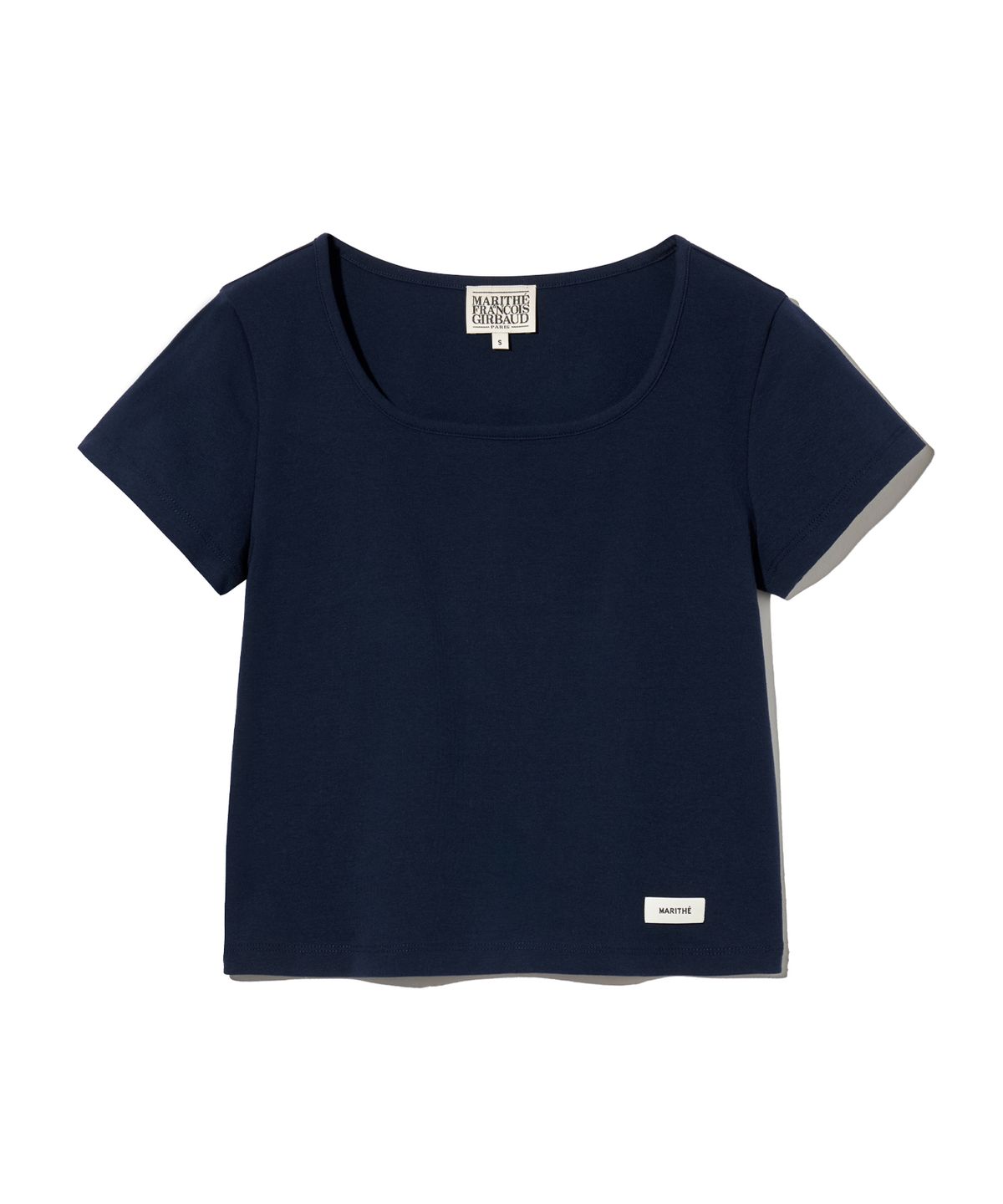 마리떼 프랑소와 저버(MARITHÉ + FRANҪOIS GIRBAUD) W BASIC CROP TEE navy