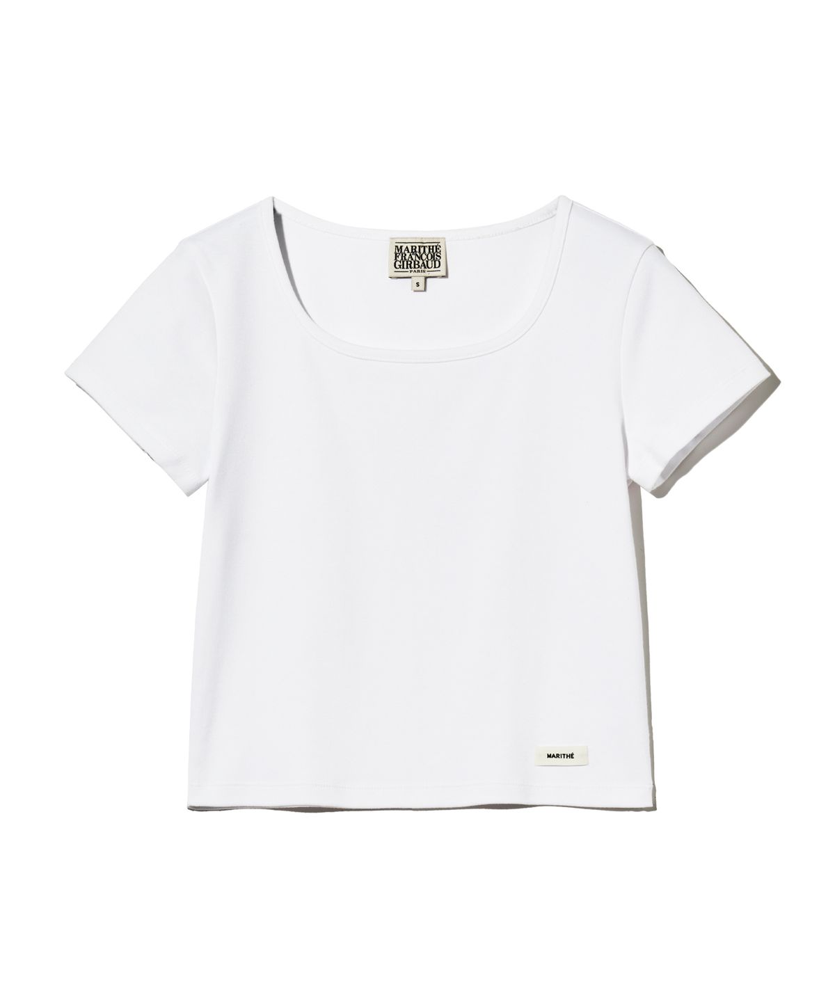 마리떼 프랑소와 저버(MARITHÉ + FRANҪOIS GIRBAUD) W BASIC CROP TEE white