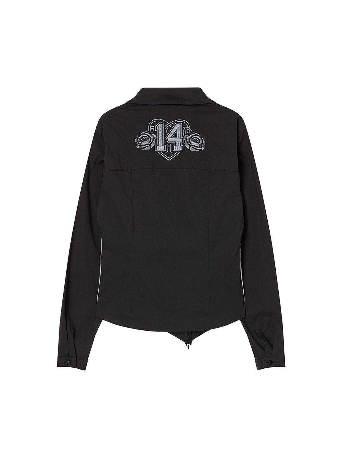 엔와이엑스엑스(NYXX) ASYMMETRY ZIPPER SHIRTS BLACK