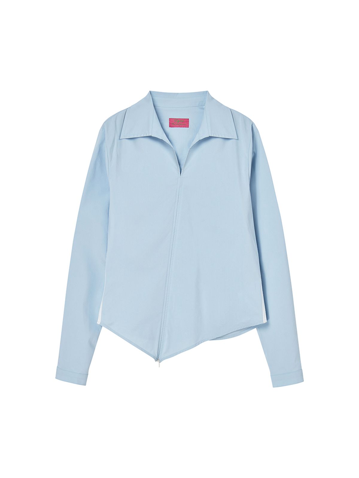 엔와이엑스엑스(NYXX) ASYMMETRY ZIPPER SHIRTS SKY BLUE