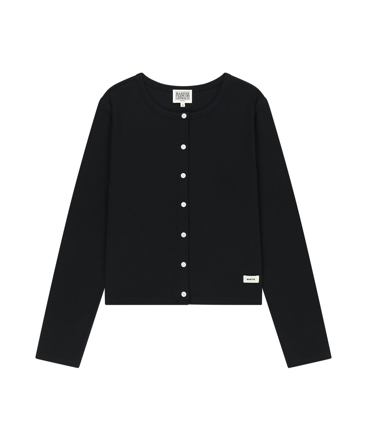 마리떼 프랑소와 저버(MARITHÉ + FRANҪOIS GIRBAUD) W BASIC COTTON CARDIGAN black
