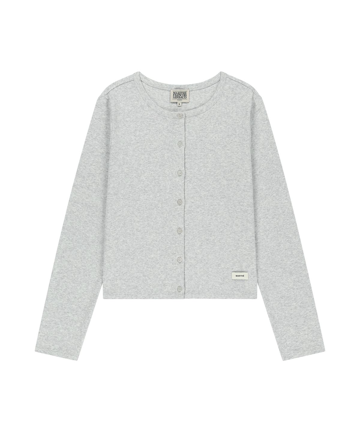 마리떼 프랑소와 저버(MARITHÉ + FRANҪOIS GIRBAUD) W BASIC COTTON CARDIGAN light heather gray