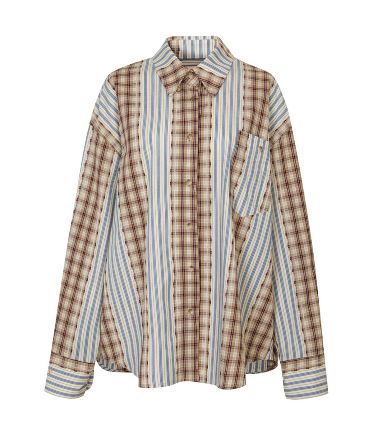 루루서울(LOULOUSEOUL) Henrys Check Mix Shirt (2 Colors)