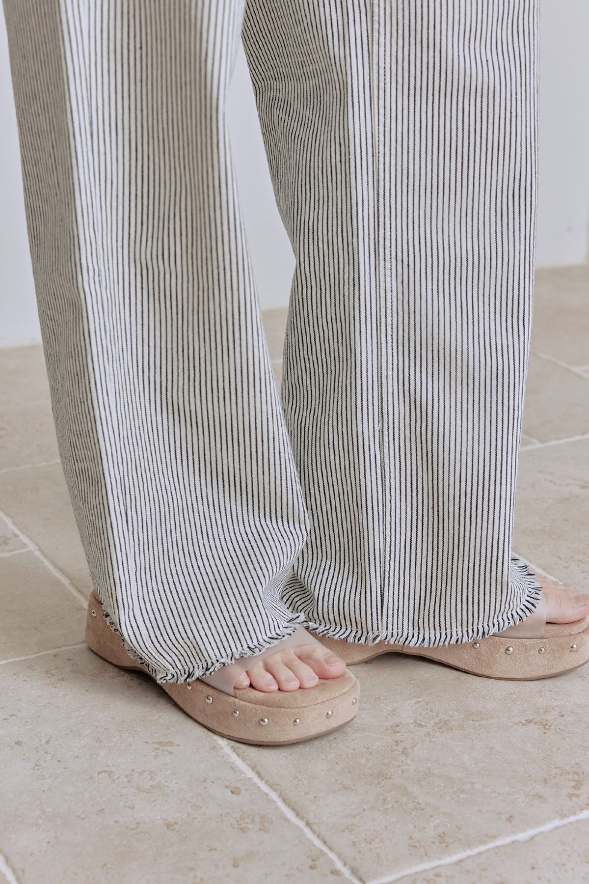애프터아워즈(AFTERHOURS) RAW CUT DENIM PANTS (STRIPE)