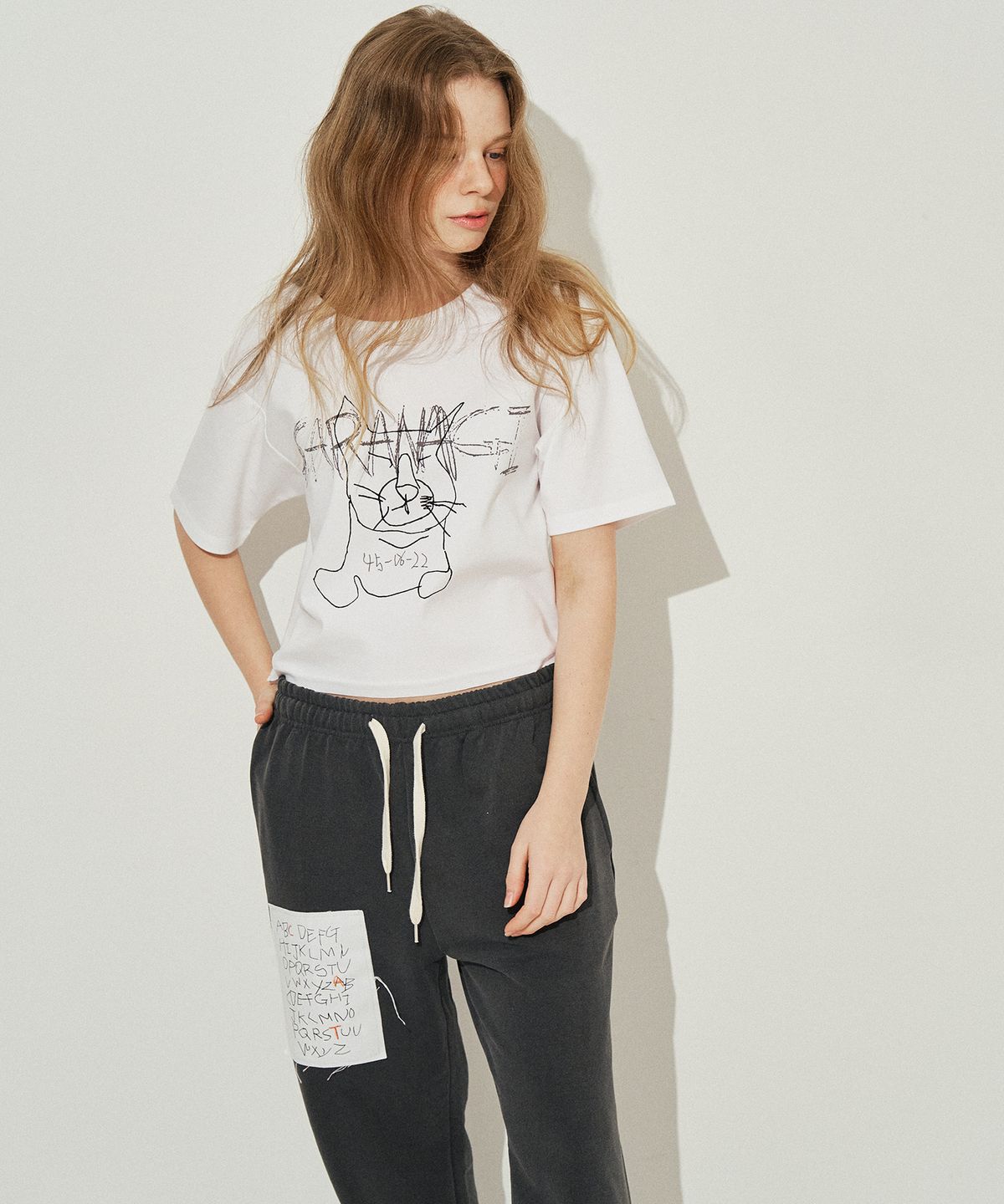 사라나기(SARANAGI) SE0525-CROP T-SHIRT(white)