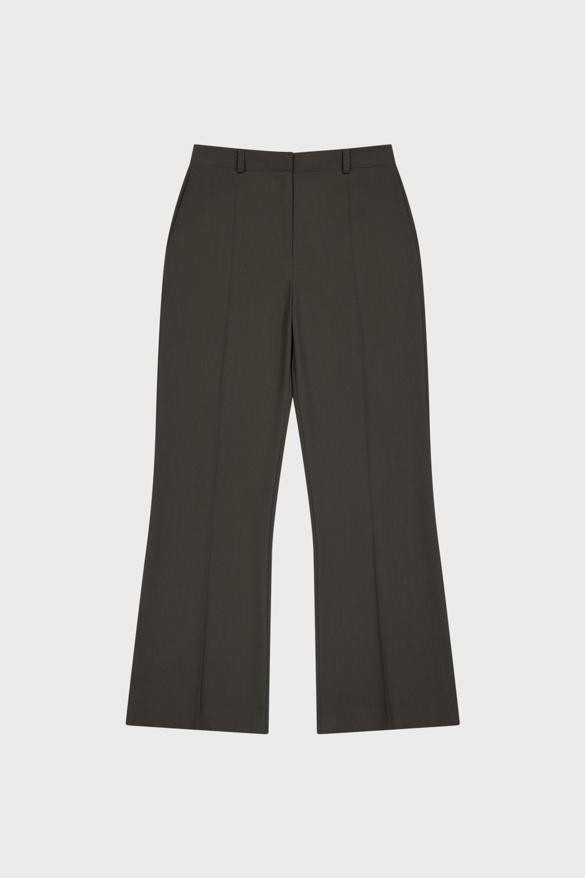 애프터아워즈(AFTERHOURS) SIDE SLIT SEMI BOOTS CUT SLACKS (KHAKI-BROWN)
