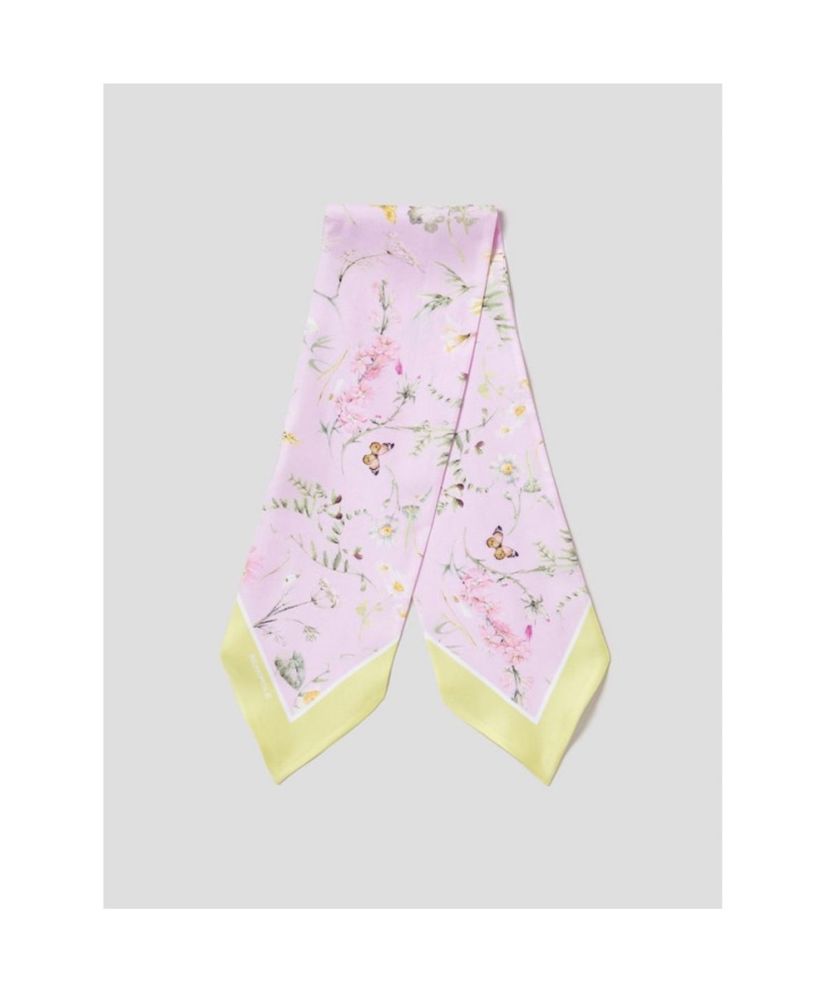 빈폴 액세서리(BEANPOLE ACCESSORY) [Re-edition] 실크 플라워 빅사이즈 트윌리 - 라이트 핑크