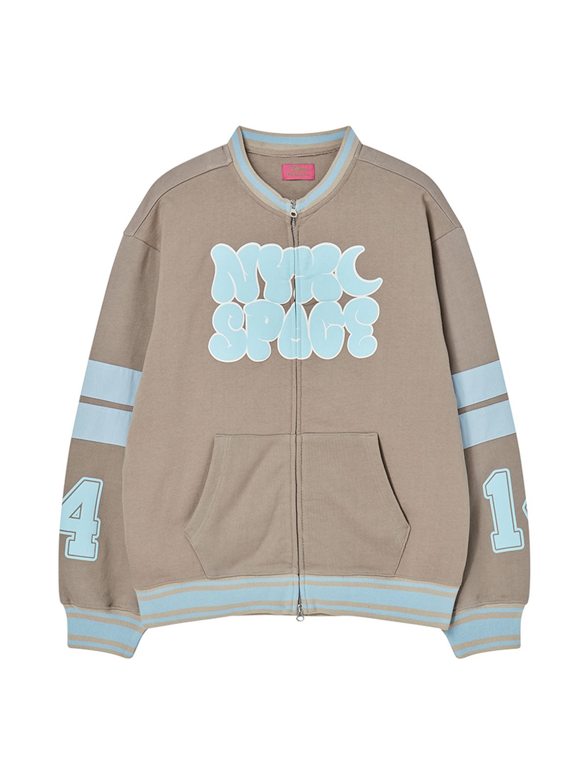 엔와이엑스엑스(NYXX) BALLOON LOGO SWEAT JACKET BROWN