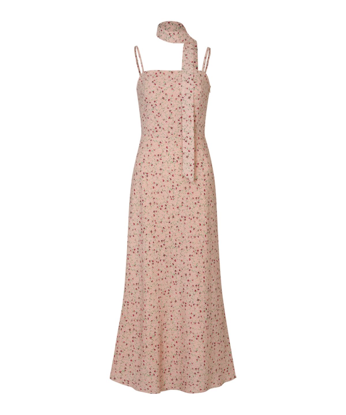 루루서울(LOULOUSEOUL) Love Letter Slim Dress (Scarf Set / Pink)