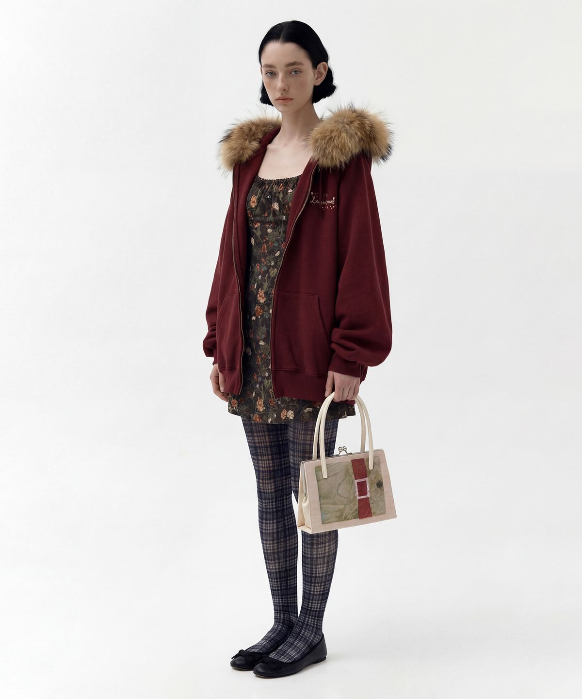루루서울(LOULOUSEOUL) Urban Dream Mini Dress (Brown)