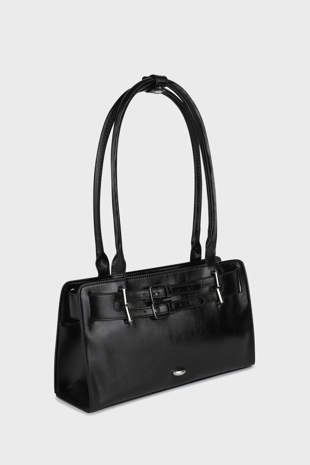 애프터아워즈(AFTERHOURS) DOUBLE BELTED SHOULDER BAG (BLACK)