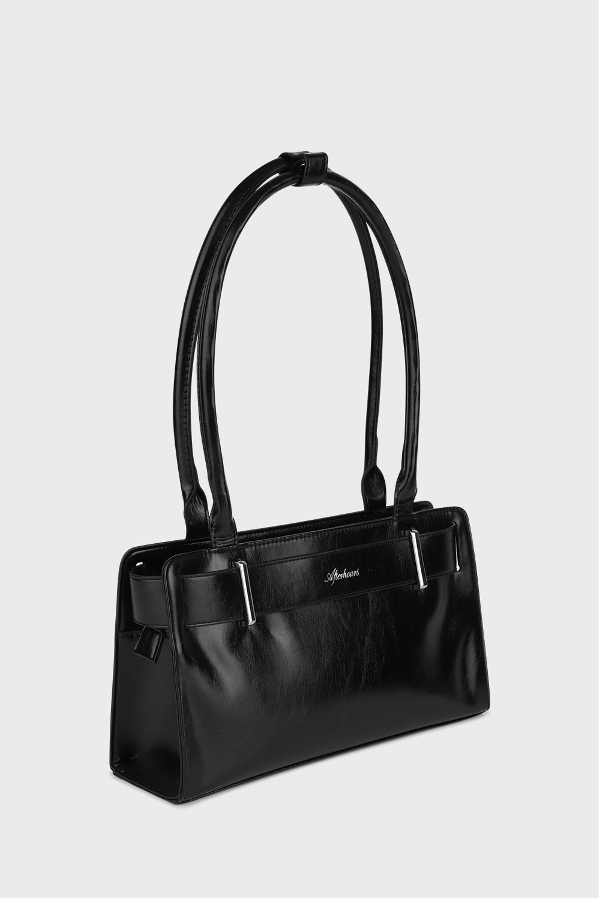 애프터아워즈(AFTERHOURS) DOUBLE BELTED SHOULDER BAG (BLACK)