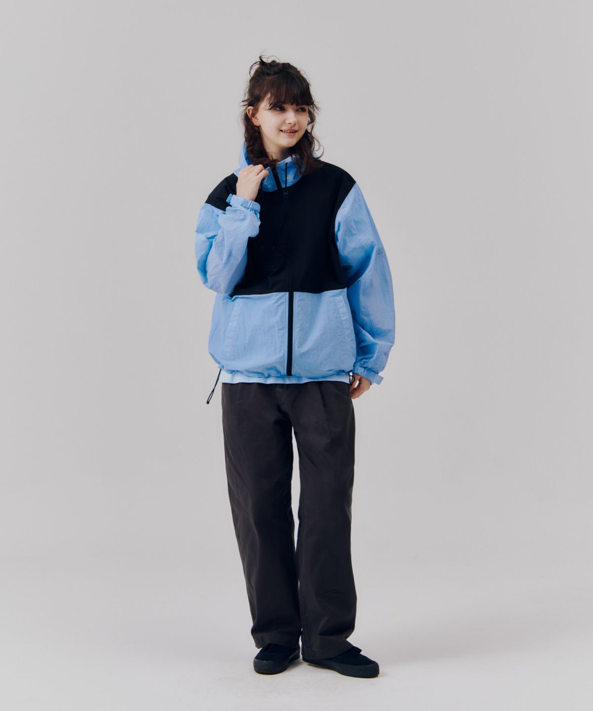 피도디도(FIDO DIDO) Multi Zip Hoodie Blue